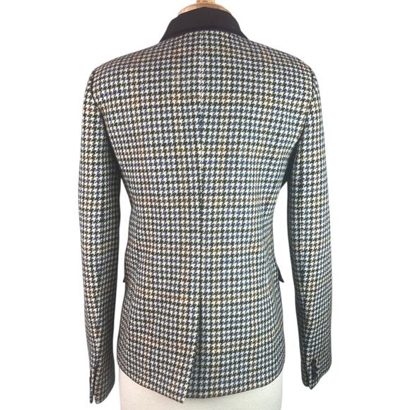 J Crew Dover Houndstooth Blazer Womens 8 Wool Academia Preppy Double Breasted - Picture 5 of 13